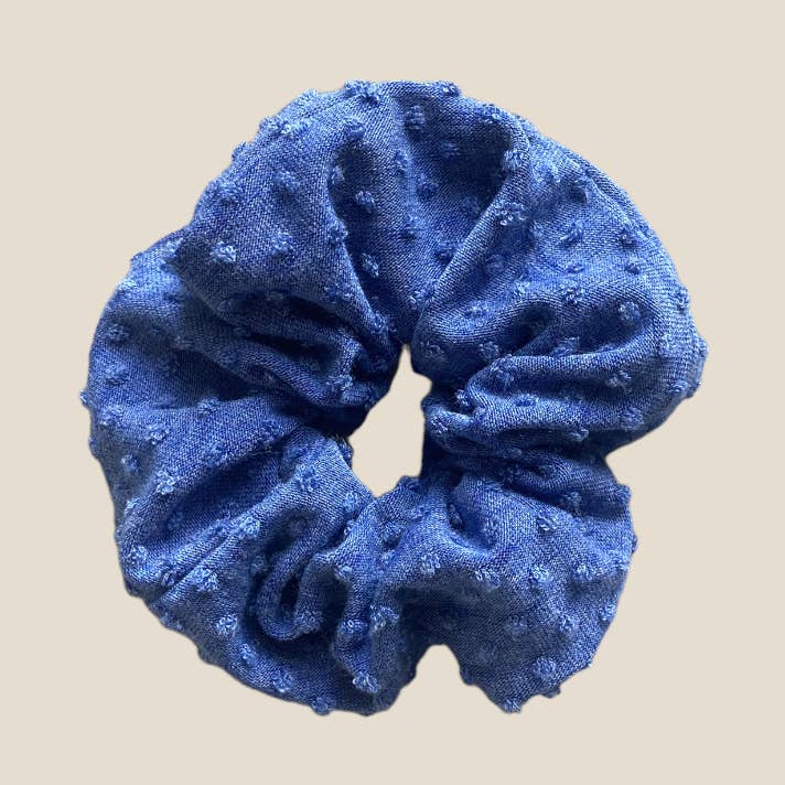 Scrunchie Aimee blu per la vendita all'ingrosso da parte di La Eva Store