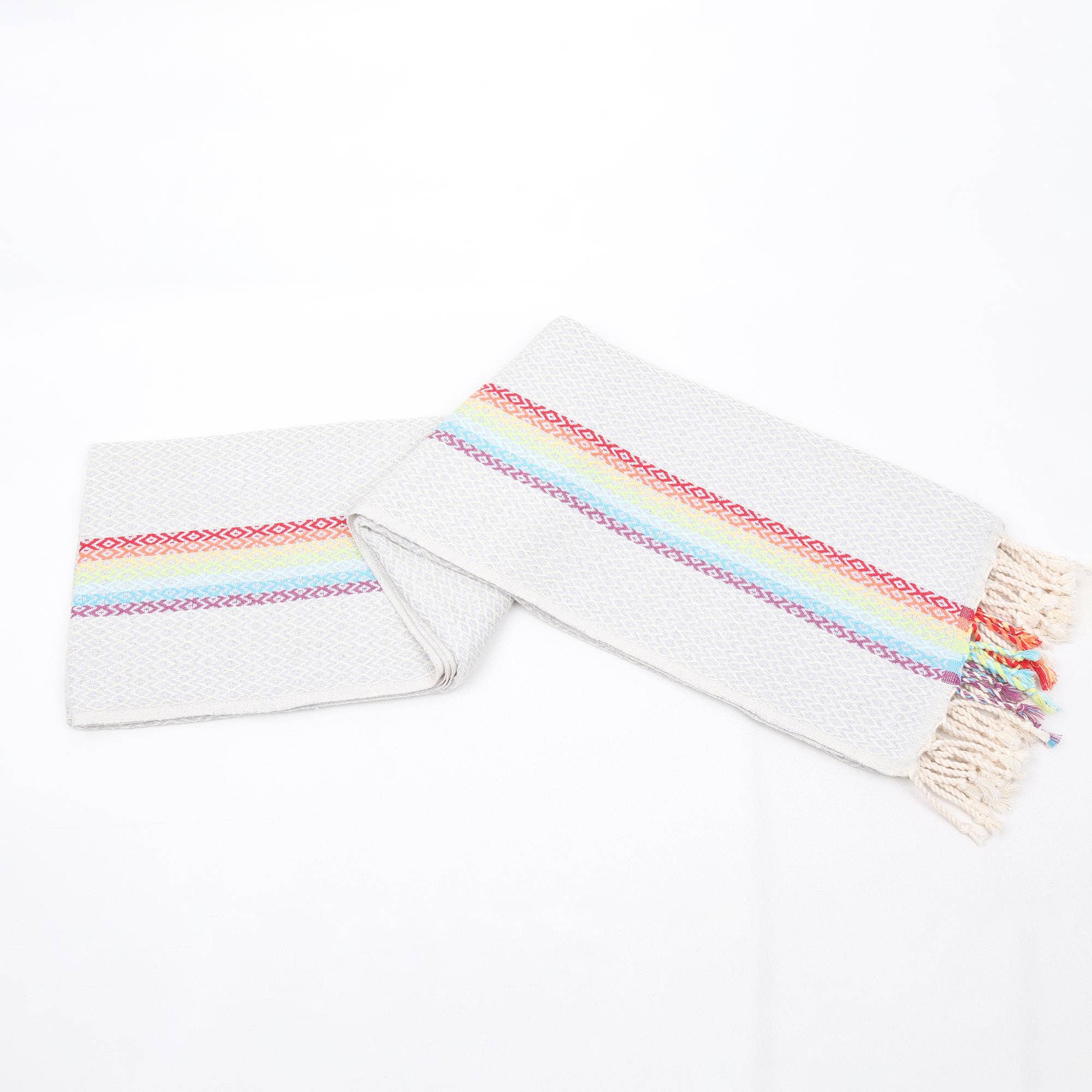 Anatolia Loom - Wholesale Beach Towel - Woven Turkish Cotton Towel with Rainbow Ethnic Detail4