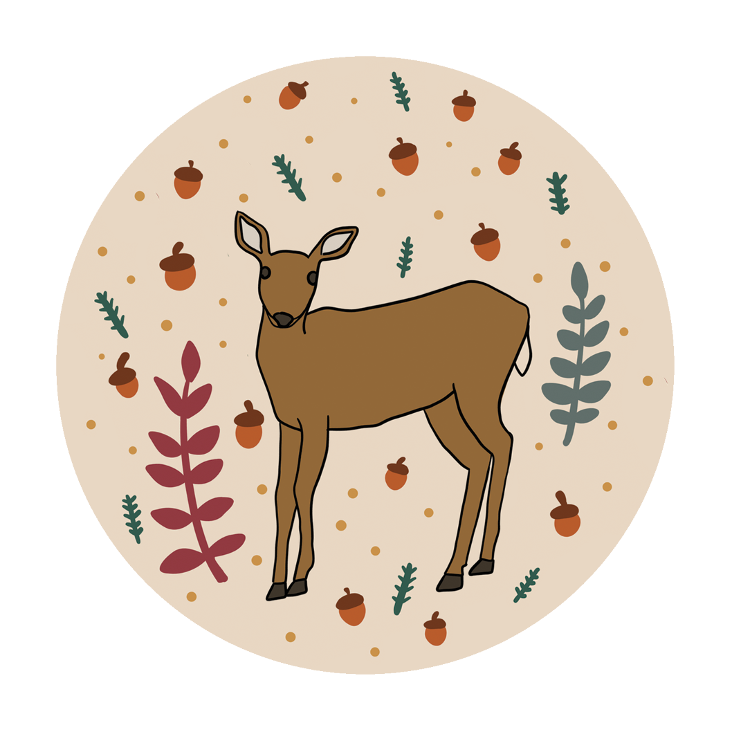 Made by Nilina - Wholesale Compact Mirror - Woodland Cabin Pocket Mirror - Deer Mushroom Nature Folk Art2