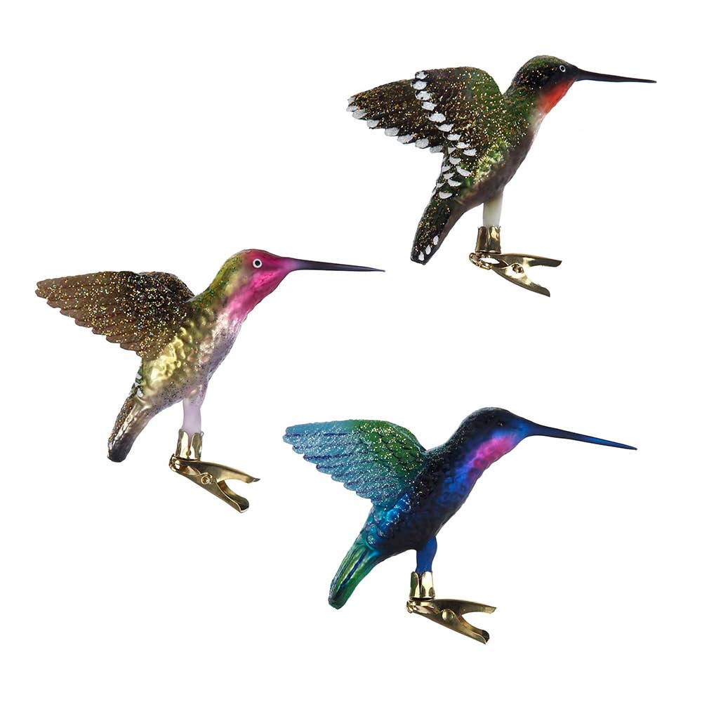Kurt S. Adler, Inc. - Wholesale Ornament - 5"NOBLE GEMS CLIP-ON HUMMINGBIRD 3A0