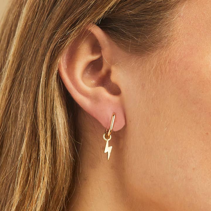 Éclairs de Foudre Créoles Huggie | Petits Cadeaux de Noël 2025 pour la vente par Foxy Originals