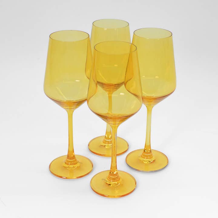 Sunshine Yellow - Colored Wine Glass for wholesale by GlassHauseCo