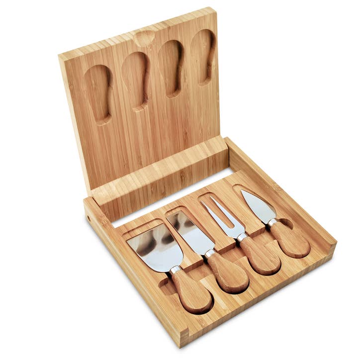 TRUE - Wholesale Cheese Board - Formaggio 8" Bamboo Cheese Board & Tool Kit - Set of 5