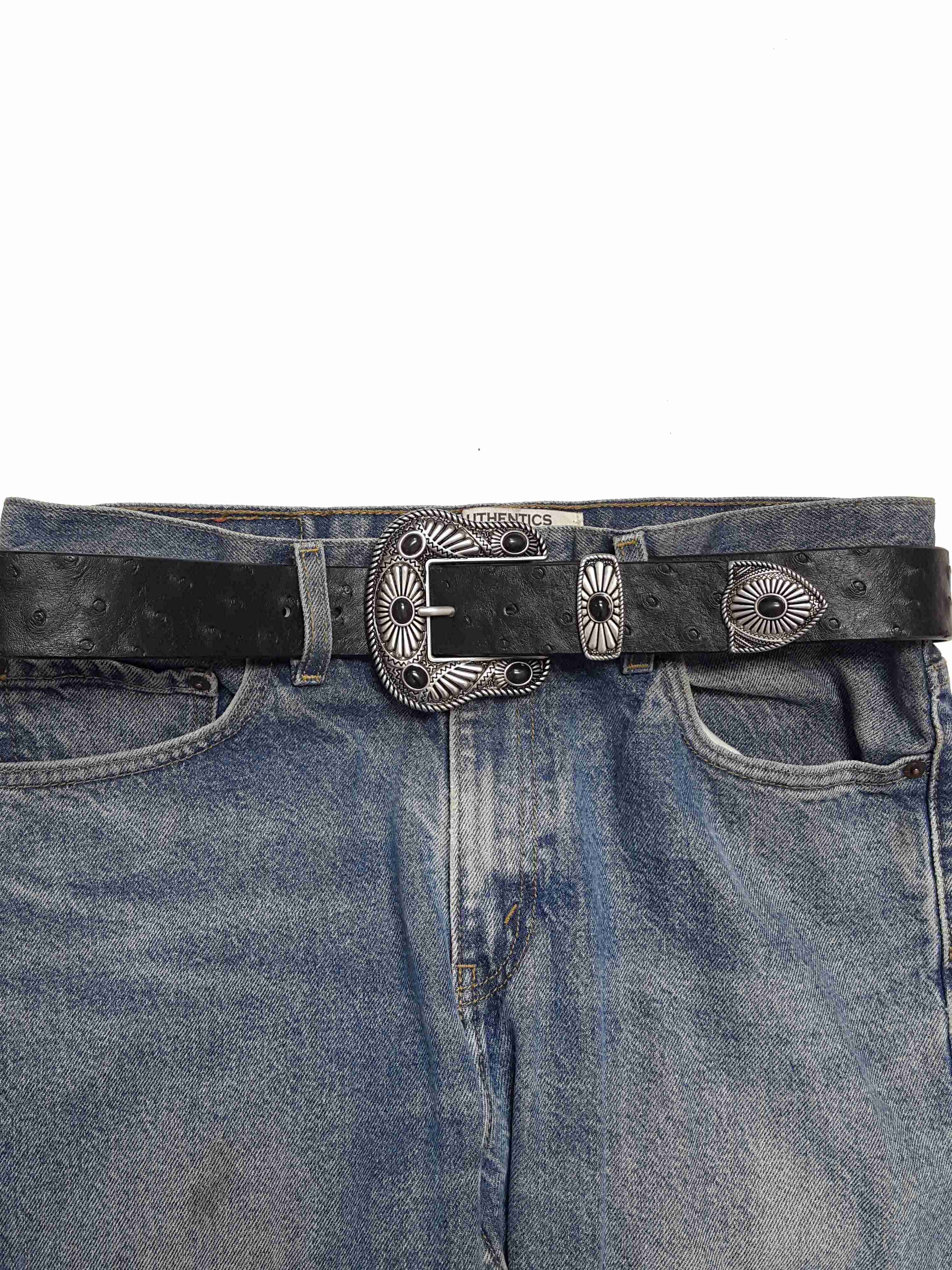 Axesoria West – Cinto - Mulher por atacado – Fivela Inspirada Navajo com Cinto de Aestruz3