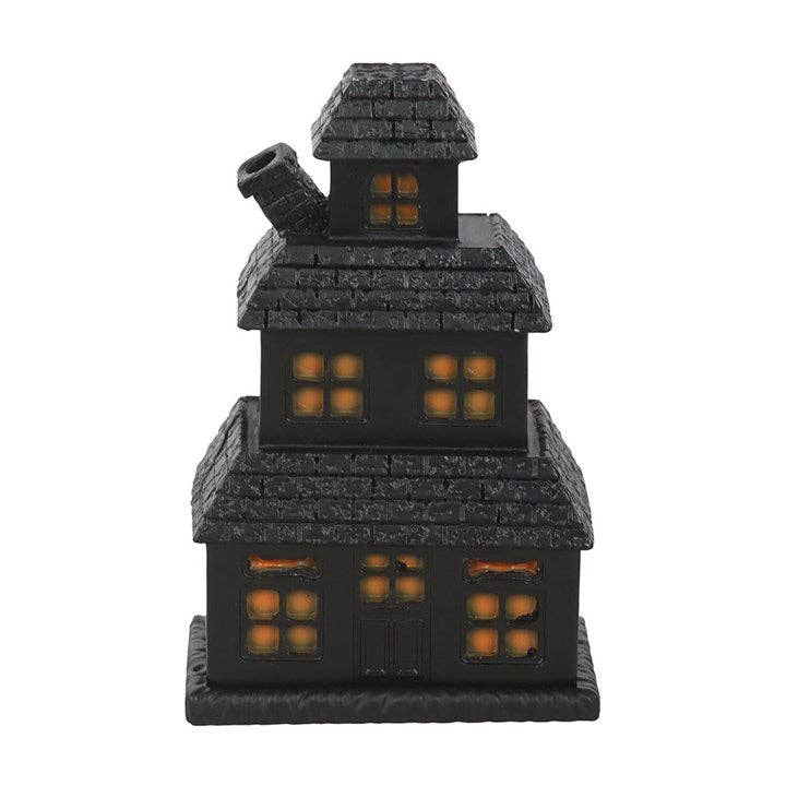 Something Different Wholesale – wholesale Incense holder – Black Haunted House Halloween Incense Cone Holder1