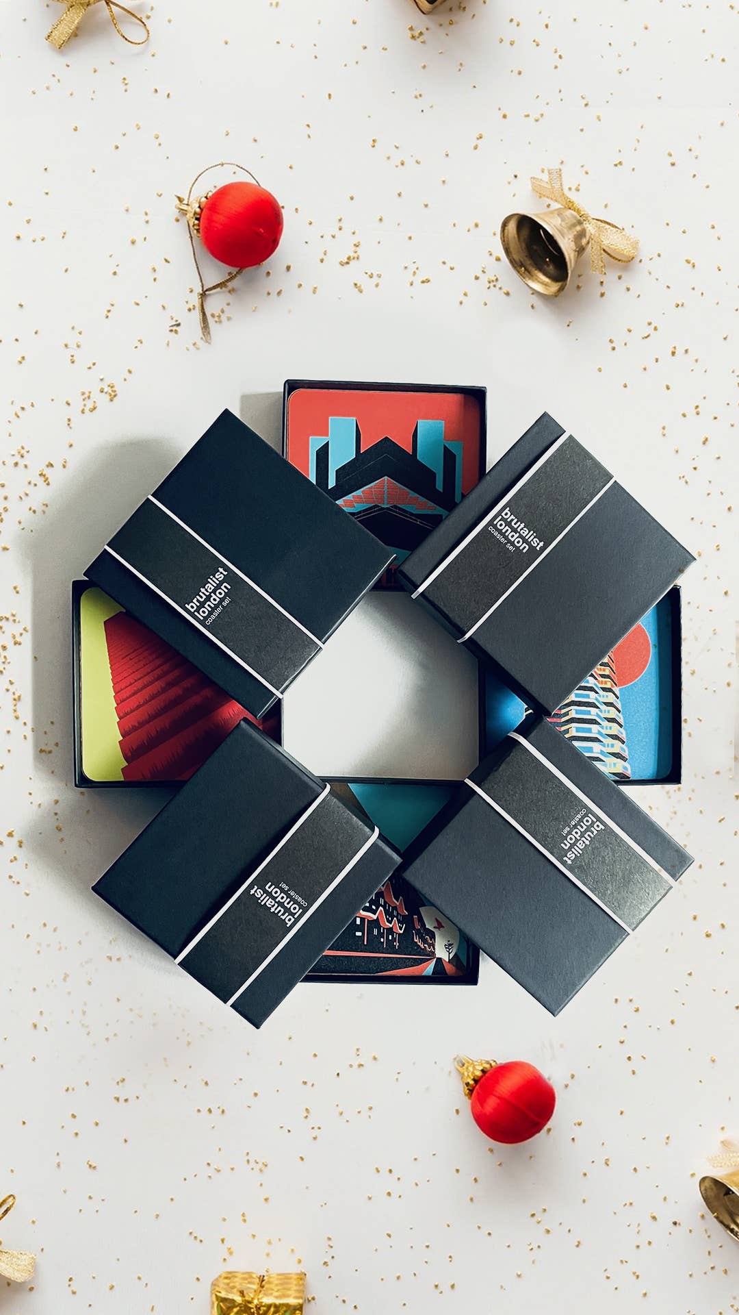 EYE FOR LONDON PRINTS - Wholesale Coasters - Brutalist London Coaster Set6