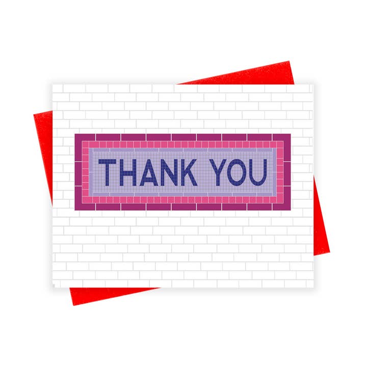 Subway Thank You Card for wholesale by xou