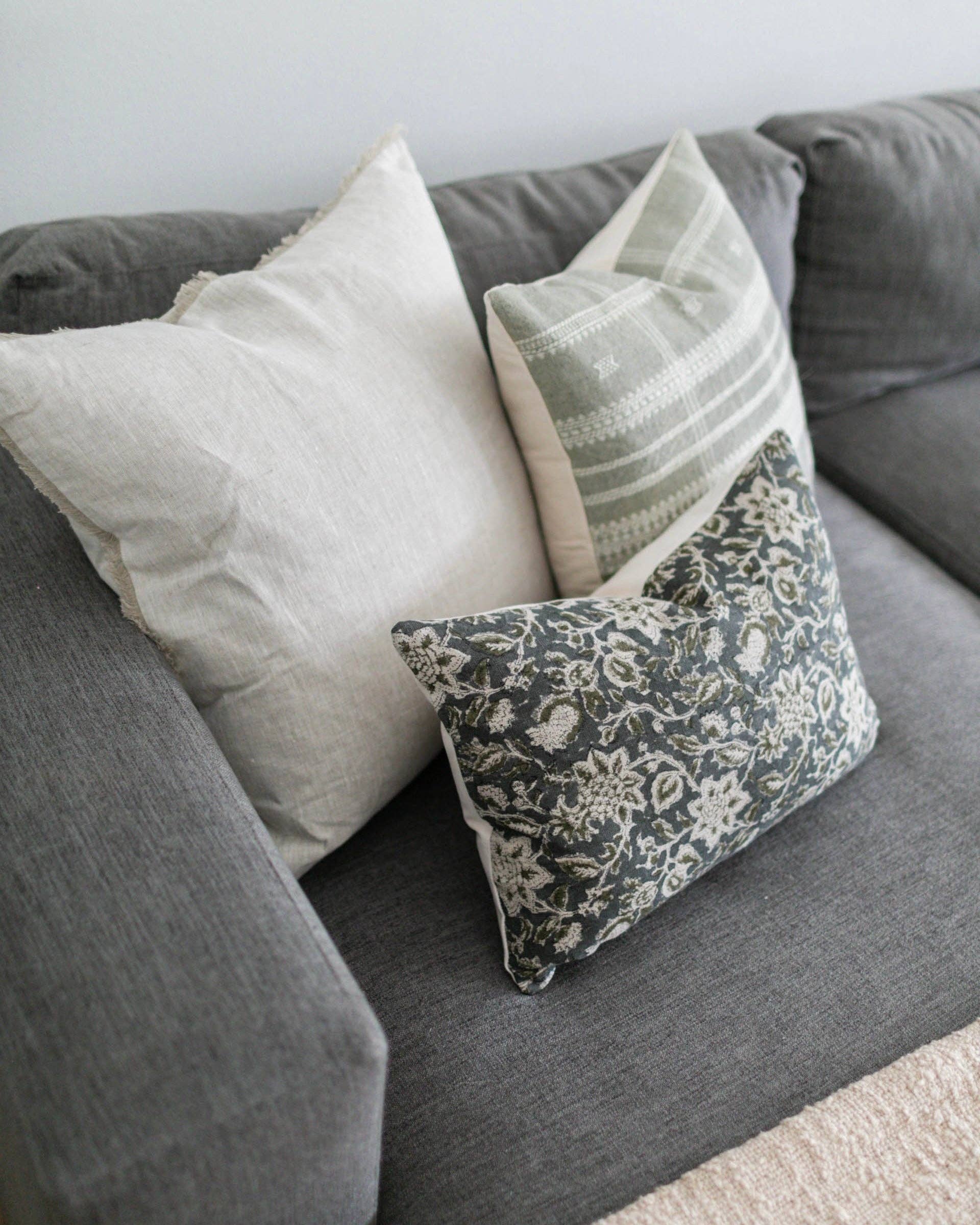 Linen & James - Wholesale Throw Pillow Cover - Nora | Natural Linen Fringe Pillow Cover2