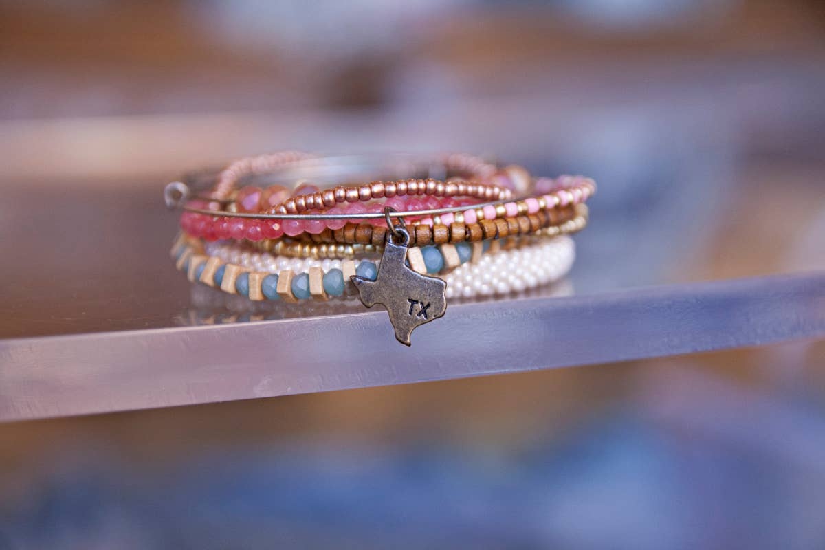 BOPS WHOLESALE - Wholesale Bangle Bracelet - Georgia State Initial Wire Bangle1