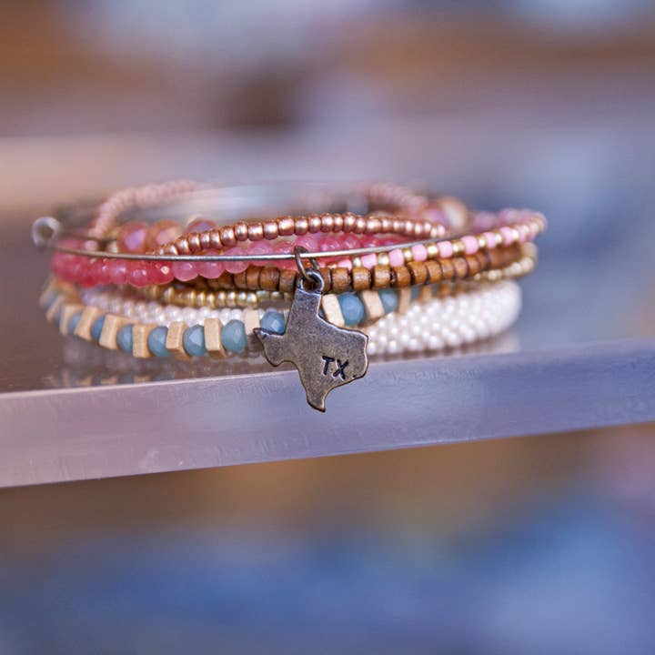 BOPS WHOLESALE - Wholesale Bangle Bracelet - Georgia State Initial Wire Bangle1