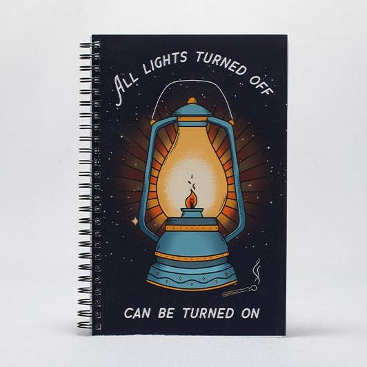 All Lights Can Be Turned On - Notebook for wholesale by Doom & Gloom Design