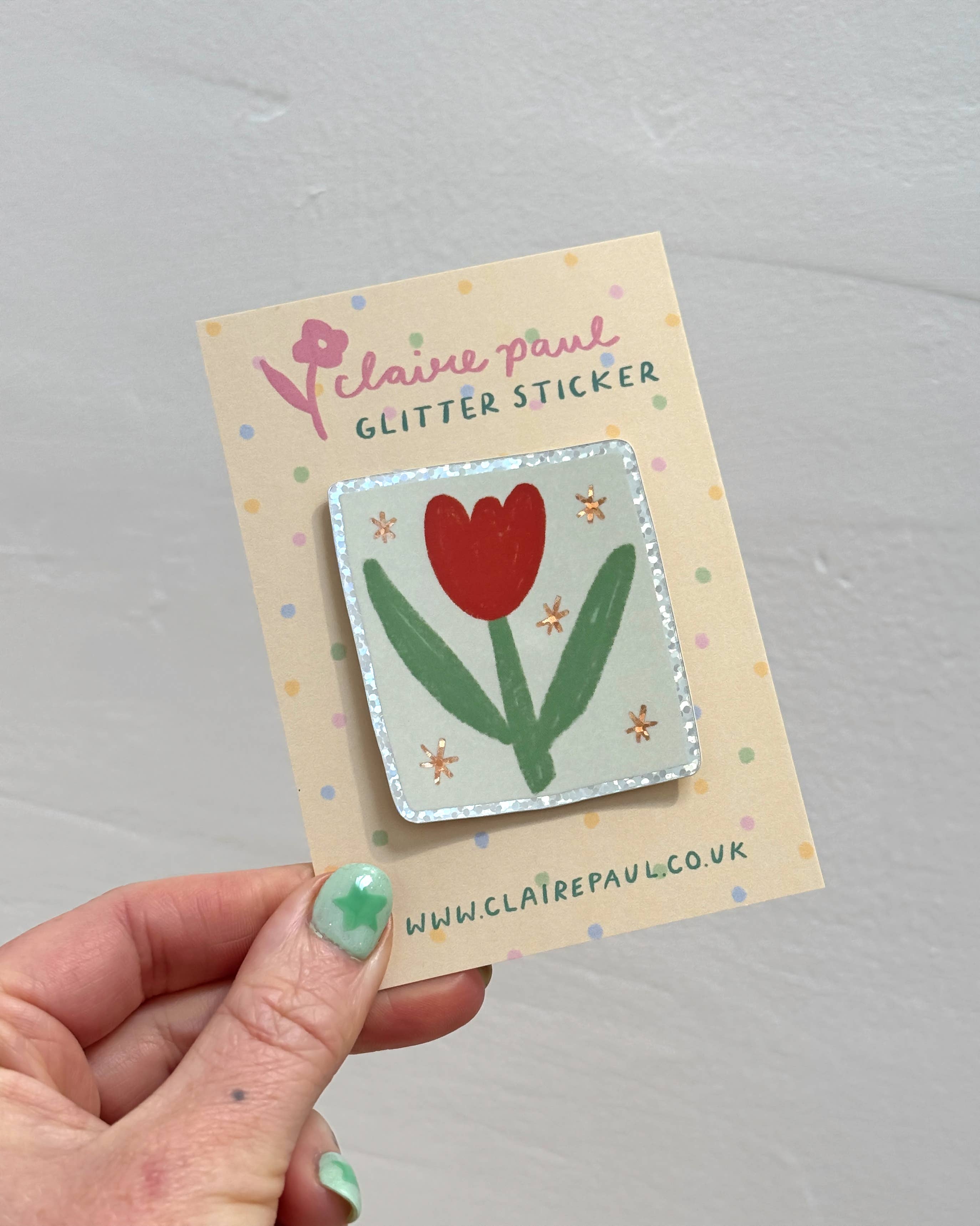 Claire Paul – wholesale Sticker – Tulip Holographic Sticker7