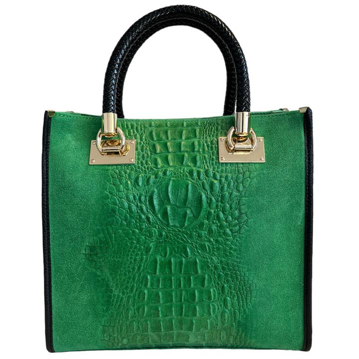 MODARNO - Wholesale Shoulder Bag - Women's - Modarno Women's shoulder bag - coconut print suede leather h13