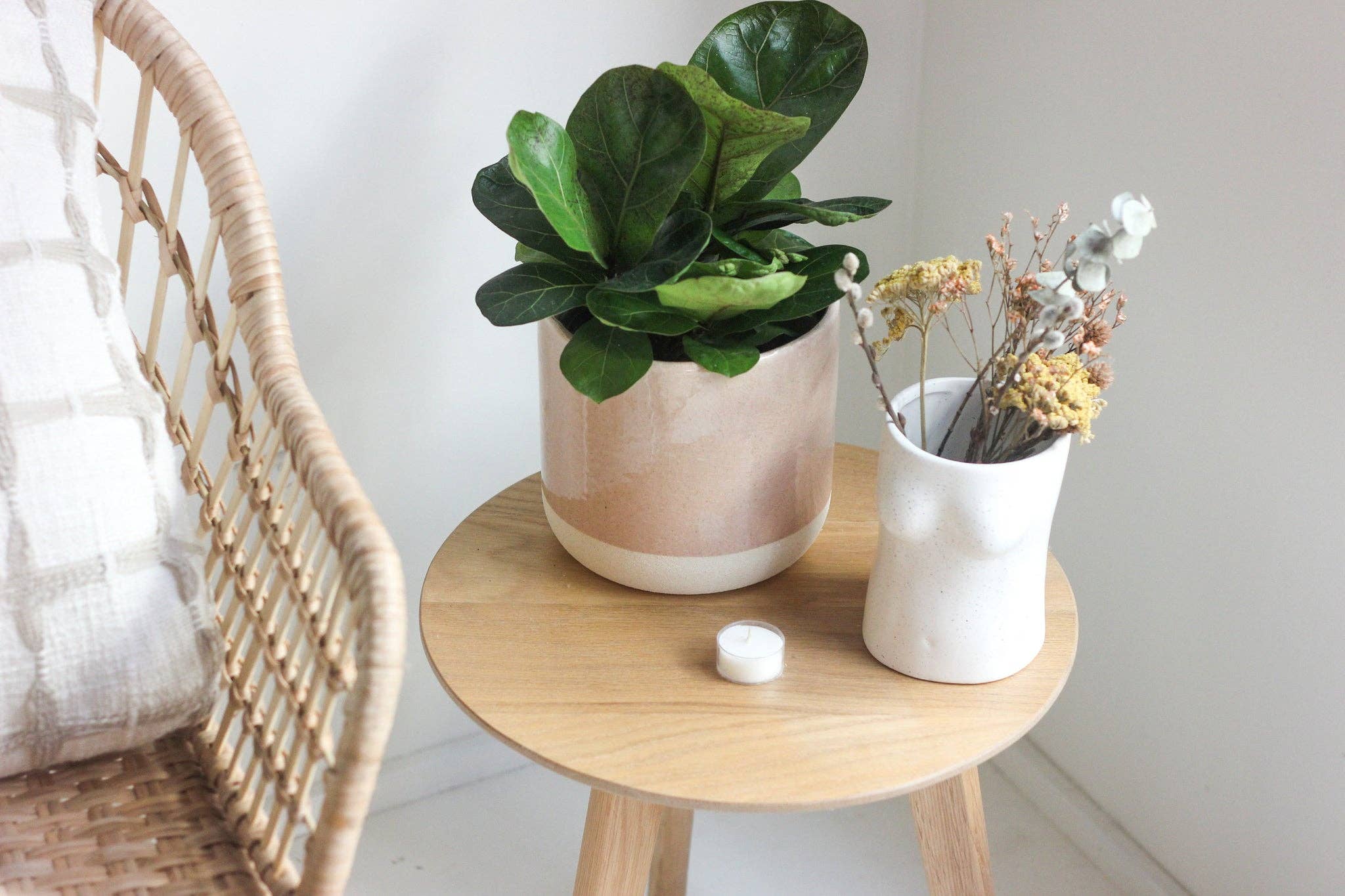 Sprout & About - Wholesale Plant Pot - Mini Blush Pink Ceramic Planter Pot with Crackle Glaze8
