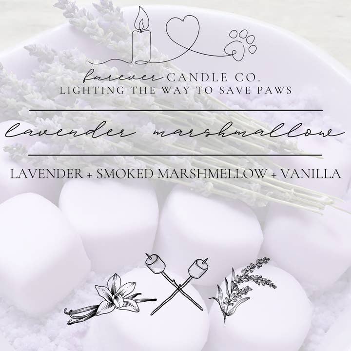 Vela de doble mecha con malvavisco y lavanda para venta al por mayor de Furever Candle Co.