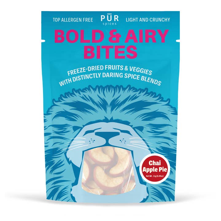 Bold & Airy Bites - Chai Apple Pie Freeze Dried Snacks for wholesale by PUR Spices
