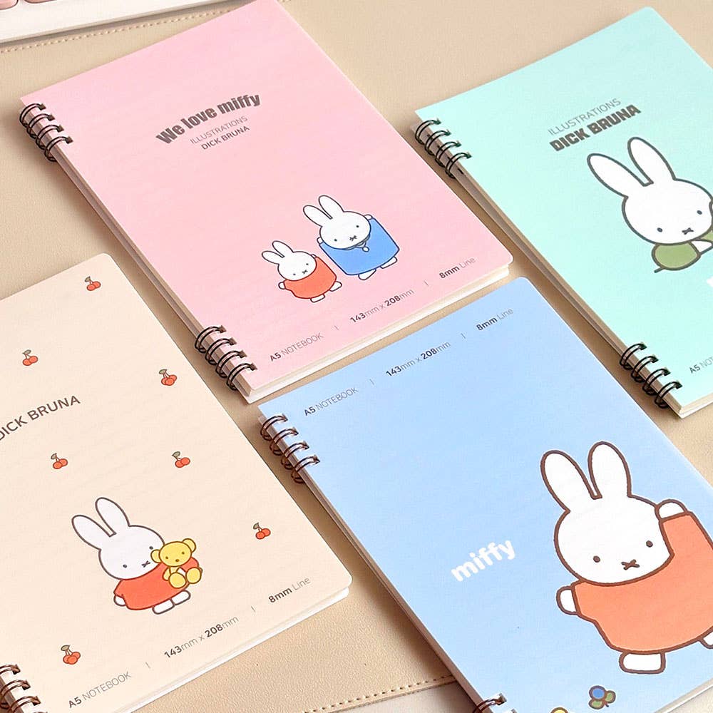 K-Wonderland – wholesale Notebook – Miffy Twin-Ring A5 Notebook 60 pages5