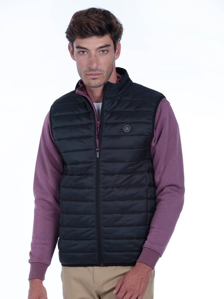 Men's Sleeveless Vest The Time Of Bocha QI1CH-BLACK for wholesale by The Time of Bocha