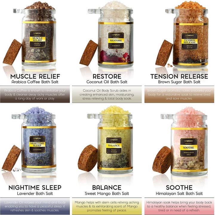Lovery - Wholesale Bath Salts - Bath Soaks, Relaxing Spa Salt with Essential Oils & Herbs2