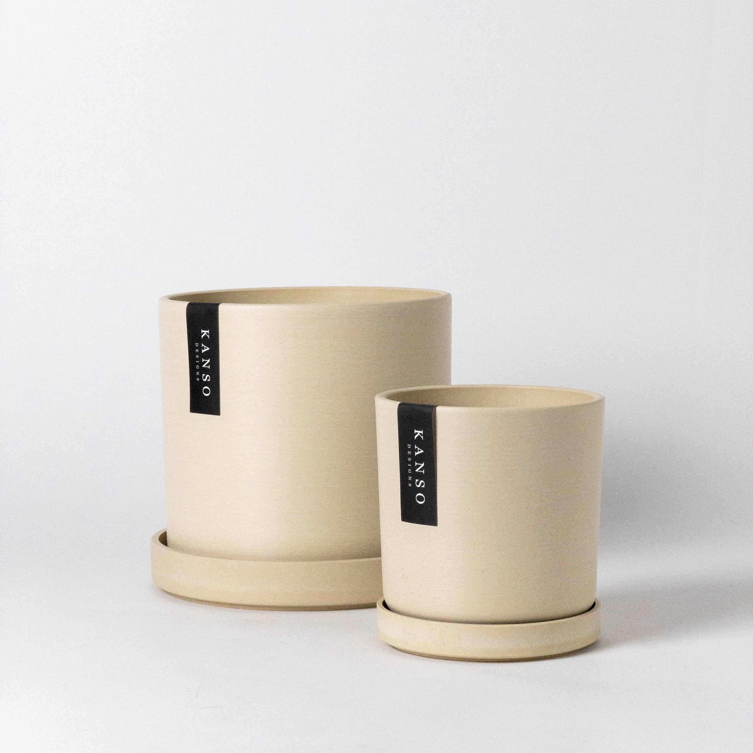 Kanso Designs - Wholesale Plant Pot - 7" & 4" Signature Planters & Saucer - 2PCS | Earth Colorways12