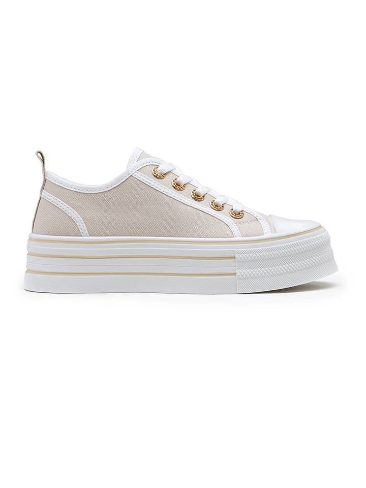 LADY GLORY - Wholesale Lifestyle Sneakers - Women's - Casual chic canvas platform sneakers17