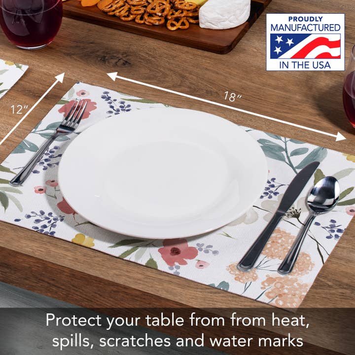 CounterArt/Highland Home/Thirstystone - Vente Sets de table - Set de table décoratif en mélange poly-coton Meadow5