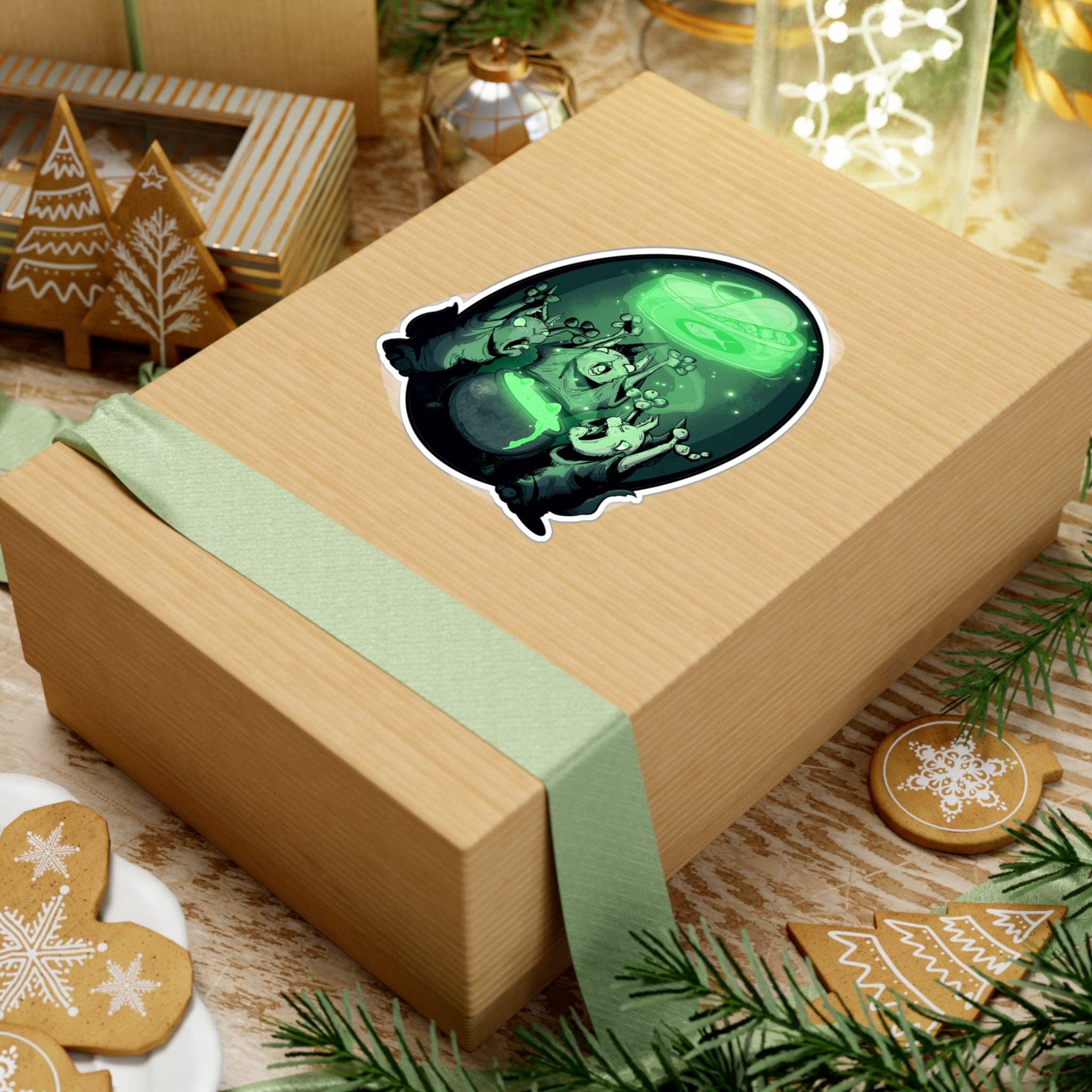 LVB Art - Vente Autocollant - Autocollant en vinyle découpé à la forme Cat Coven22