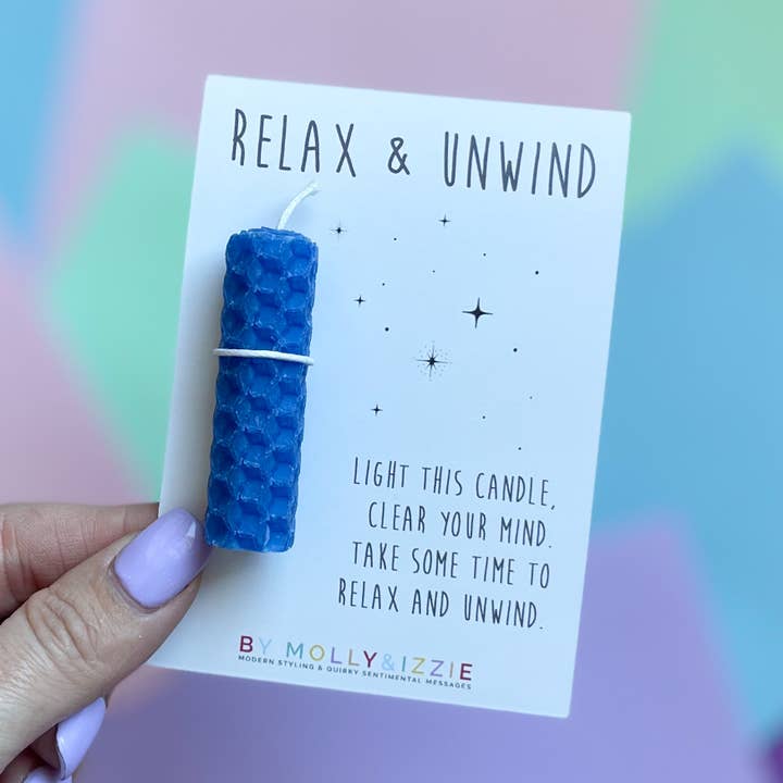 Vela Relax & Unwind - Azul para venta al por mayor de by Molly&Izzie