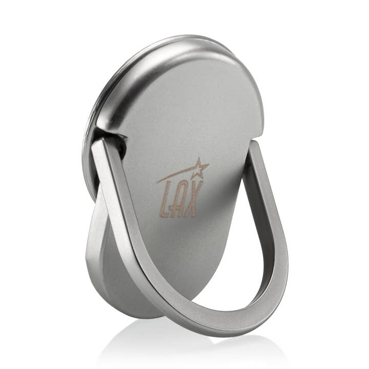 Support de téléphone LAX Ring Orbit, argenté, avec emballage de vente au détail pour la vente par LAX Gadgets