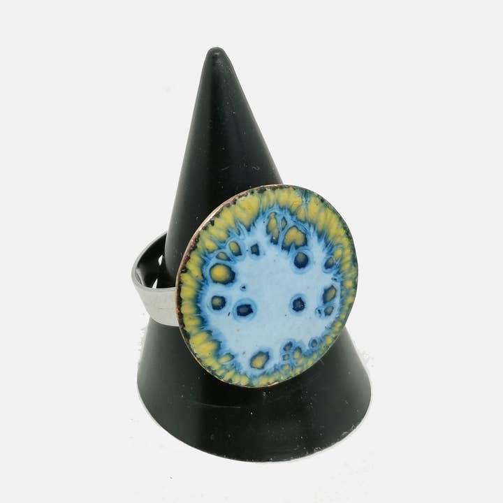 Cosmos ring - Myosotis Collection for wholesale by Les Emaux Mline