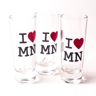 Vaso de chupito I Love MN' Shooter, 3 quilates para venta al por mayor de Mid America