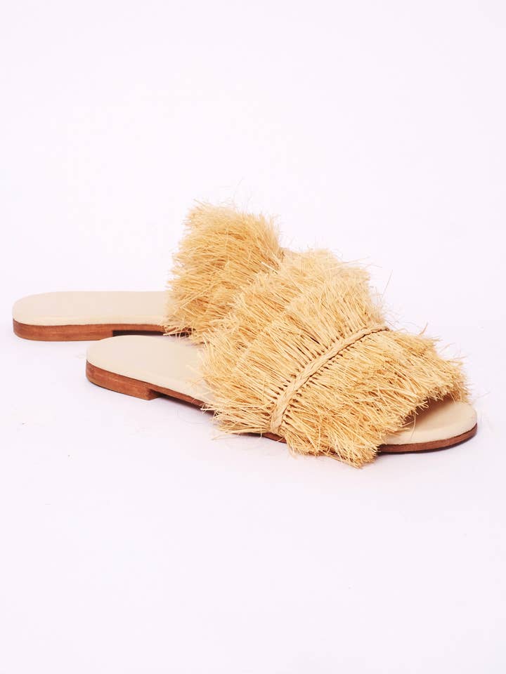 RAFFIA SLIDES, Raffia Sandaler, Handgjorda skor, Raffia Skor, Skor för henne, Strandskor, Marockanska sandaler för wholesale av isli and tisli