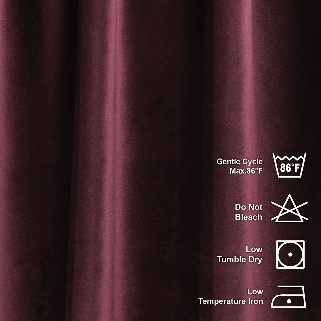 Bes Home Design – Engroshandel Gardin – 100 tommer brede og ekstra lange matterede fløjlsgardiner i specialmål75