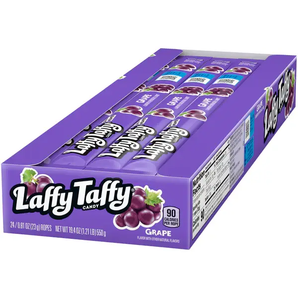 I Got Your Candy - Wholesale Taffy - Laffy Taffy Rope Grape .81oz - 24ct3