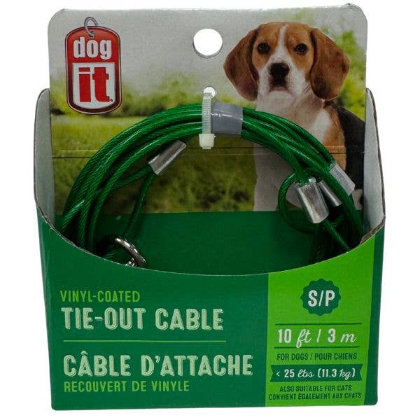Dog It Pet Products - 10 Foot Vinyl Coated Tie-Out Cable for wholesale by St. Louis Wholesale LLC