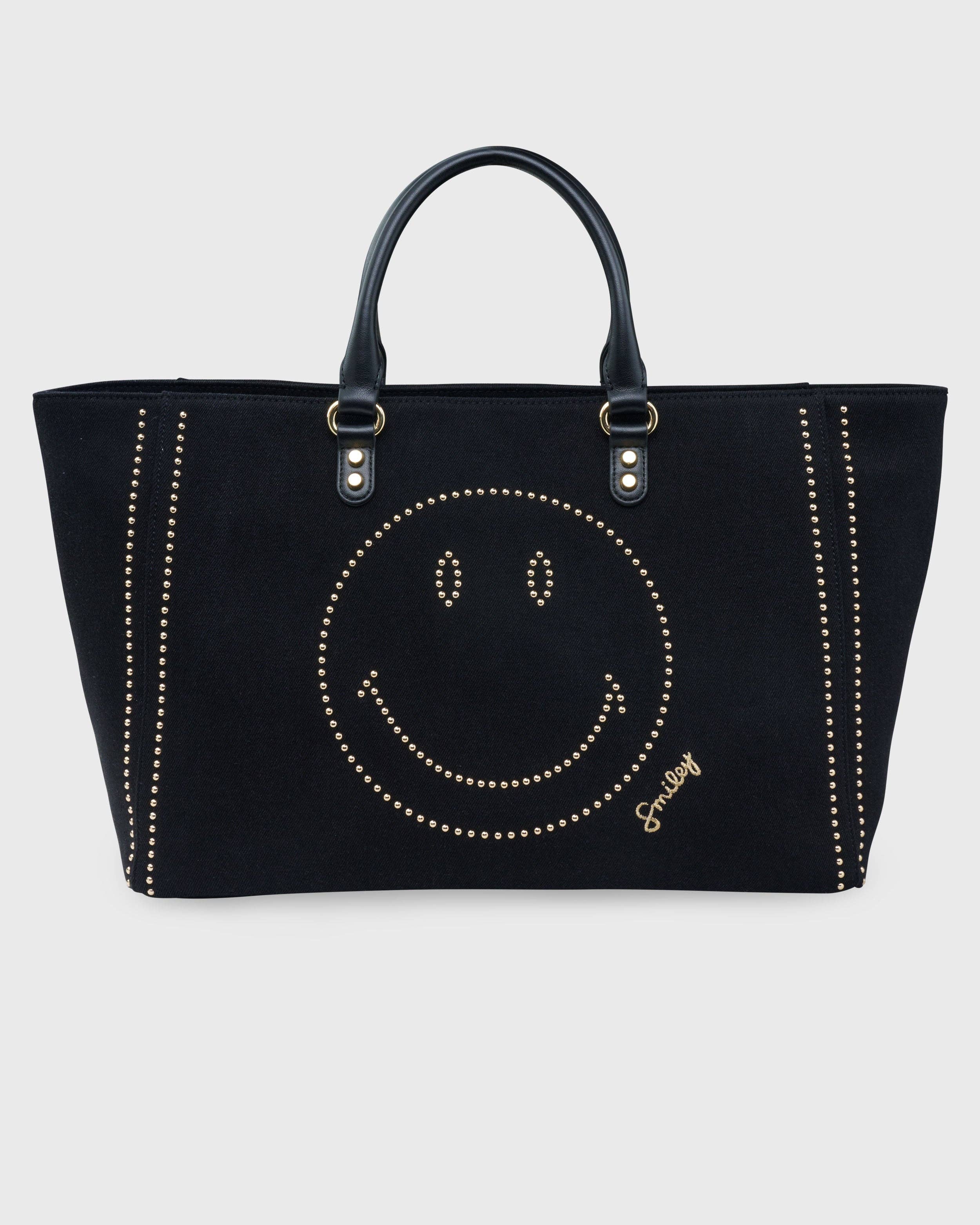 WEAT - Wholesale Tote Bag - Women's - Big Tote Bag Smiley® Denim Black0