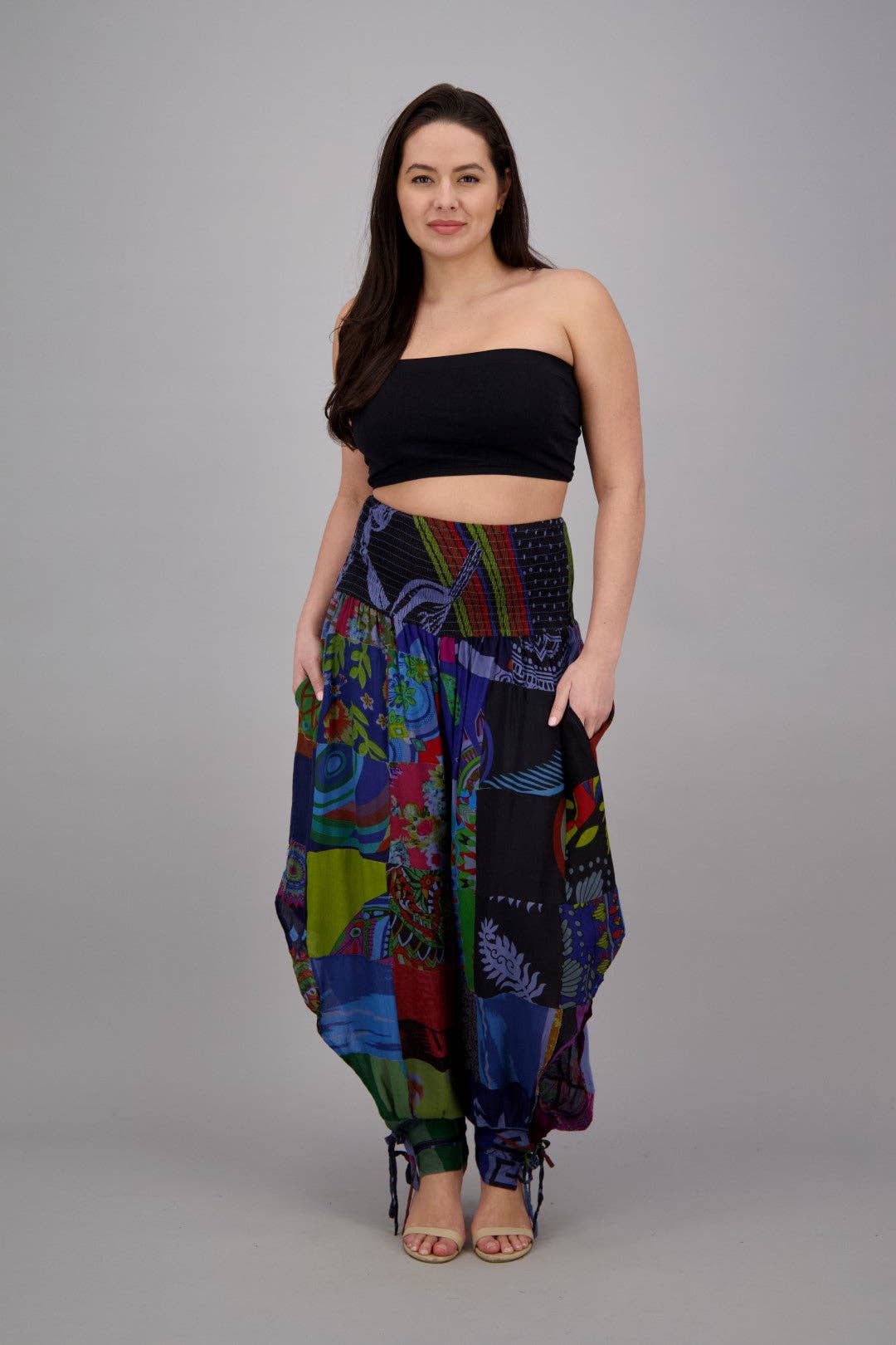 Colores surtidos Pantalones Harem Patchwork PAT-3291 de venta al por mayor en Faire31