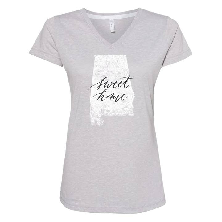 Sweet Home Alabama Women's V-neck Tee for wholesale by Green Pea Press
