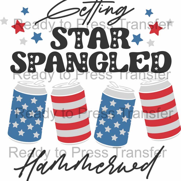 Getting Star Spangled Hammered Sublimation Transfer - T255 for wholesale by BreezePrintCo