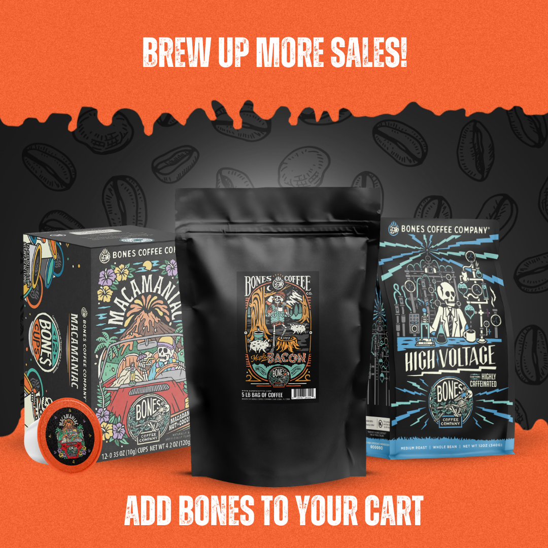 Bones Coffee Company – Grãos de café por atacado – Café de baunilha francês | 5lb a granel | Feijão Inteiro e Moído3