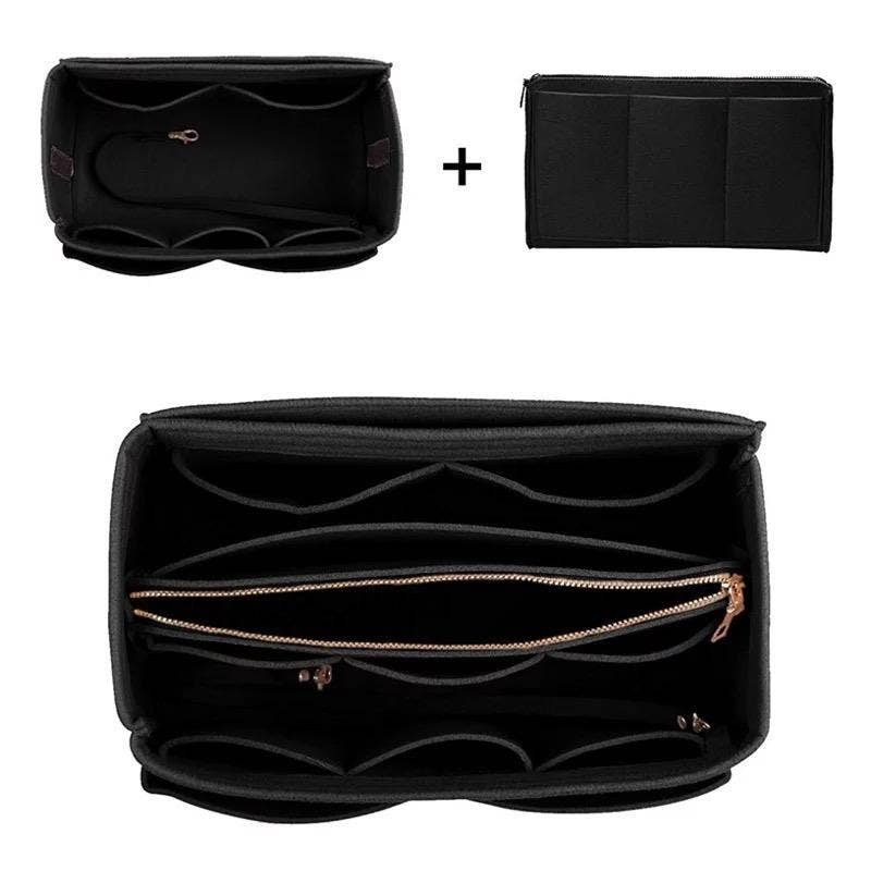 The Classy Cloth WS – Engroshandel Tasketilbehør - Dame – Tote Taske Pung Organizer Indsats - Sort RTS9