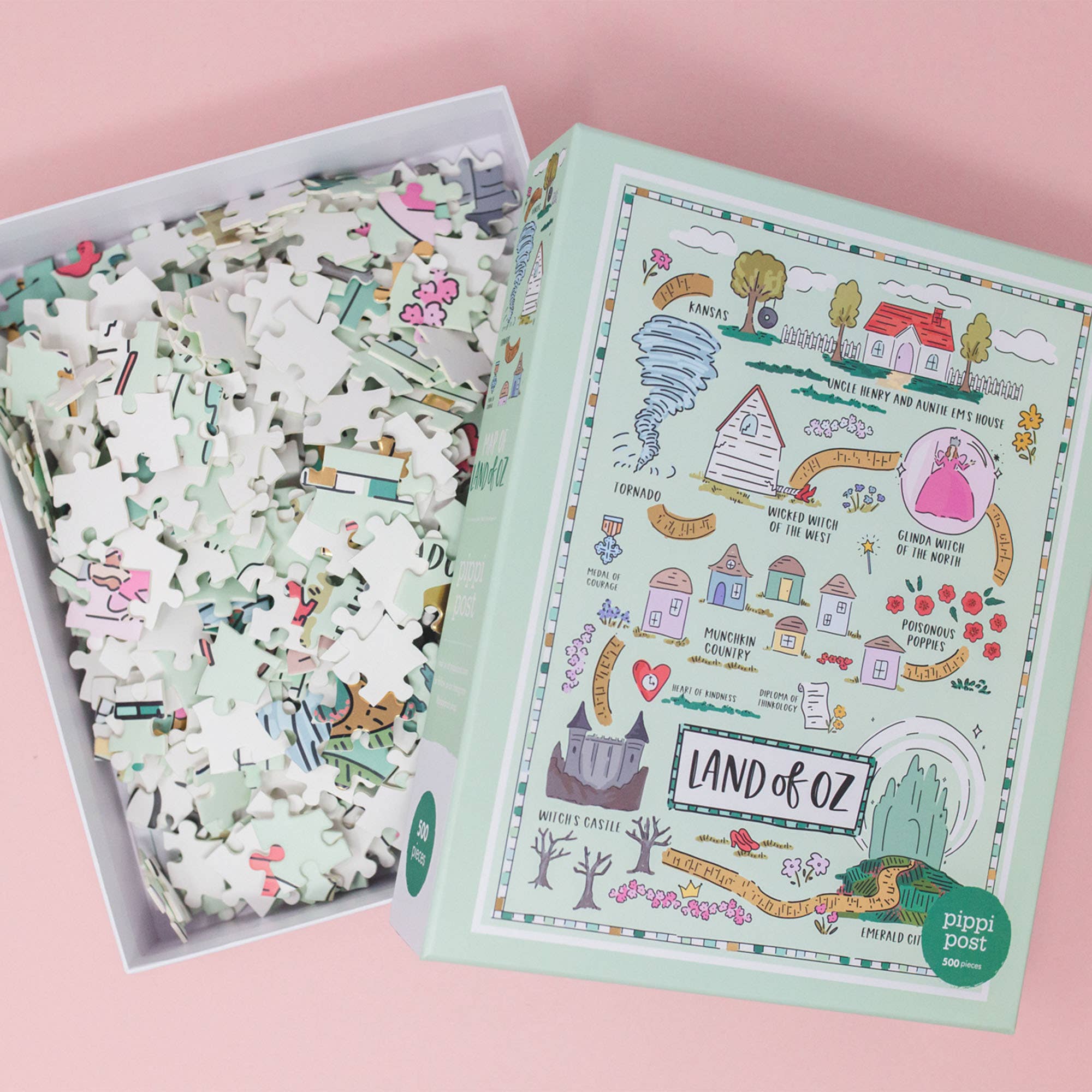 Pippi Post - Vendita all'ingrosso Puzzle - Bambini - Mappa de Il Mago di Oz - Puzzle da 500 pezzi6