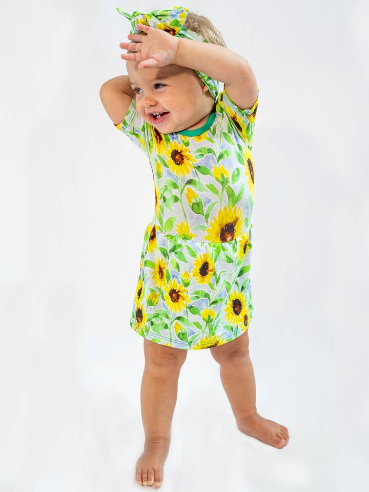 Take My Hand - Wholesale Dress - Baby - Sunflowers Baby Ballerina Dress