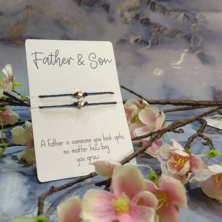 Bracelet Father & Son Wish pour la vente par Rose Blossom Gifts