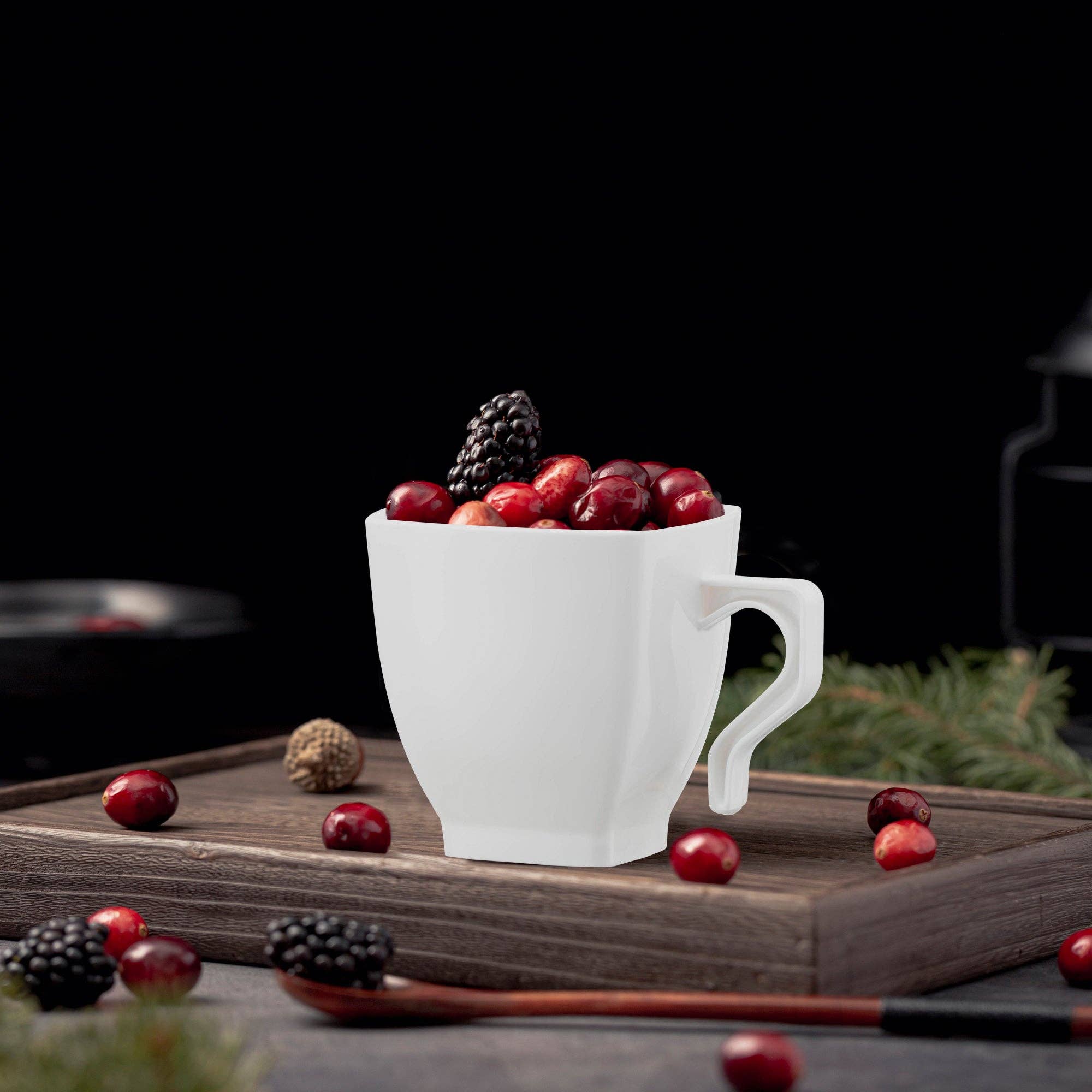 Smarty had a Party - Wholesale Coffee Mug - 8 oz. White Square Plastic Coffee Mugs - 192 pcs10