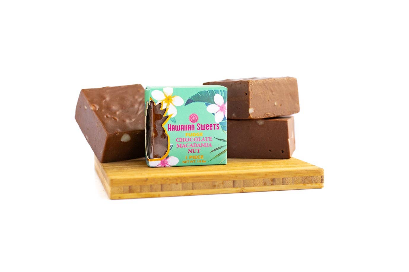 Hawaiian Sweets - Wholesale Fudge - Chocolate Macadamia Nut Fudge | 1/4 lb pc | Made in Maui2