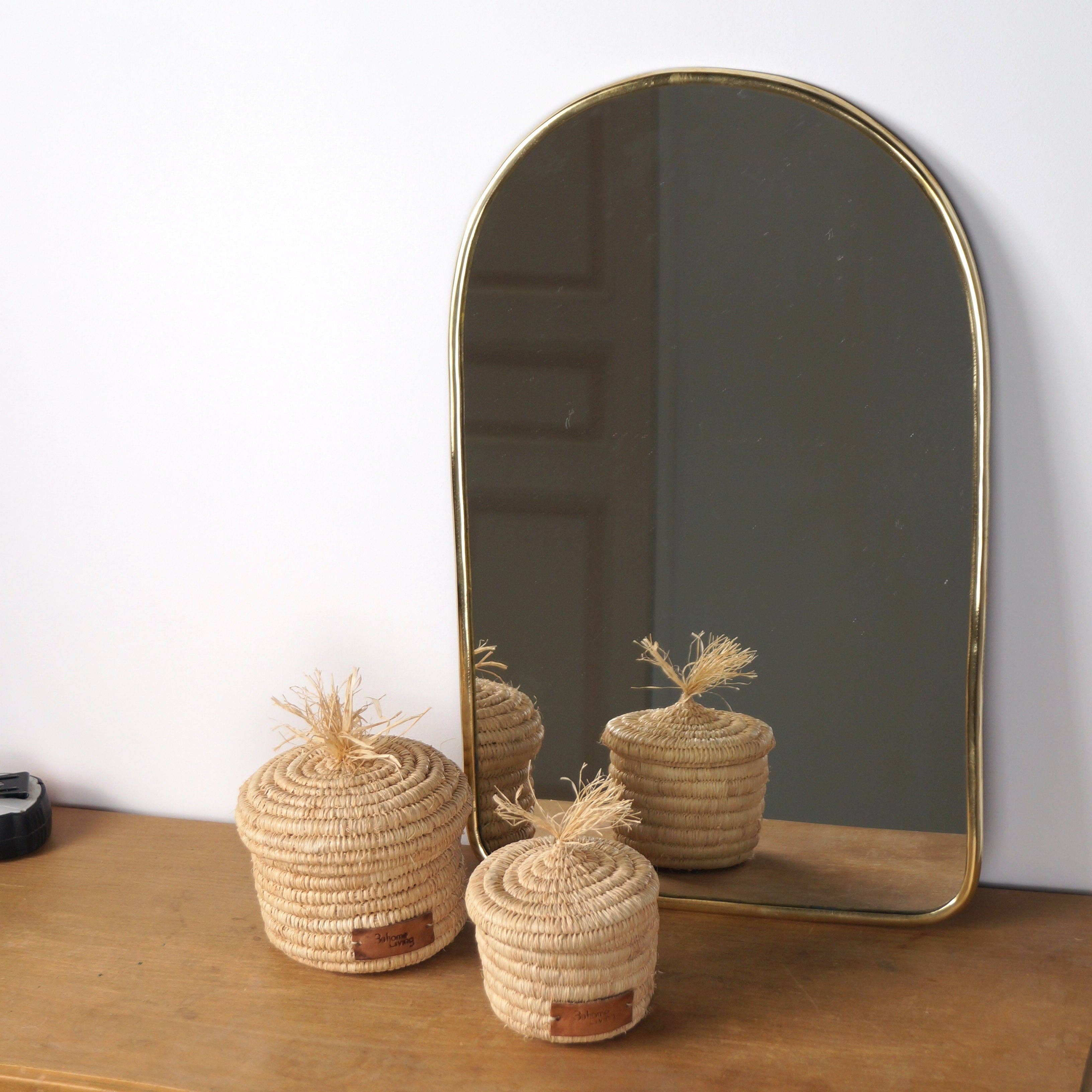 Bohome Living – Espelho de parede por atacado – Espelho em latão dourado com arco3
