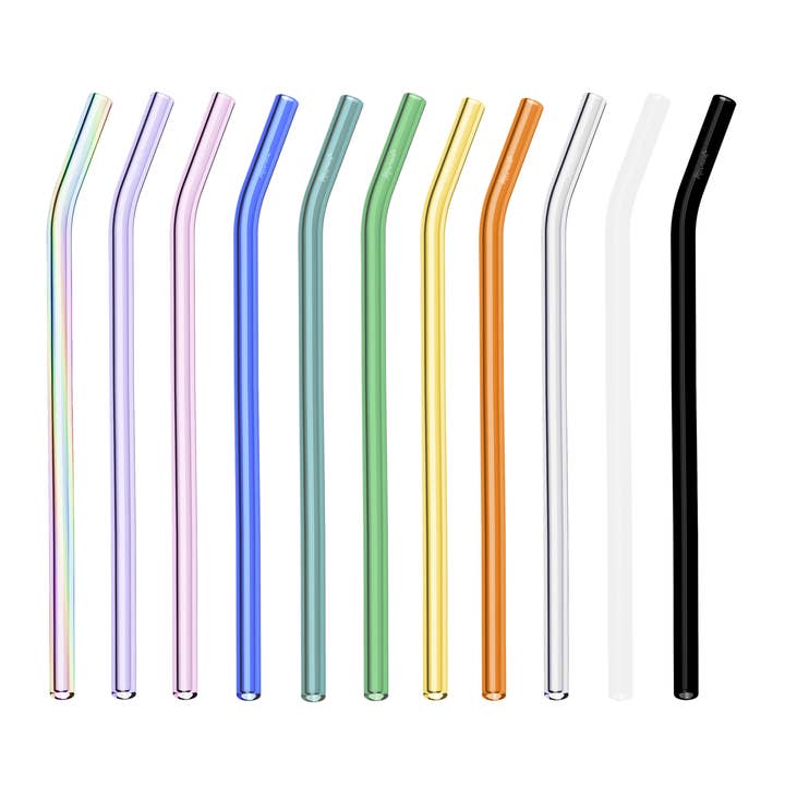 Mermaid Straw - Wholesale Drinking Straw - 8mm Borosilicate Glass Straws | 10in & 12.5in