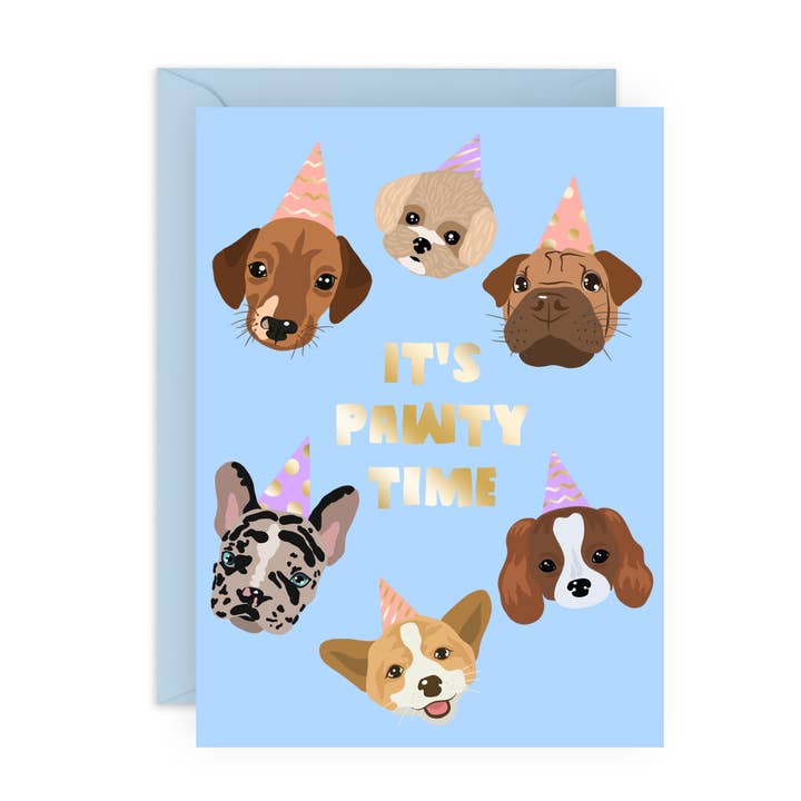 Central 23 Cards - Wholesale Birthday Card - IT’S PAWTY TIME Cute Birthday Card for Him, Her