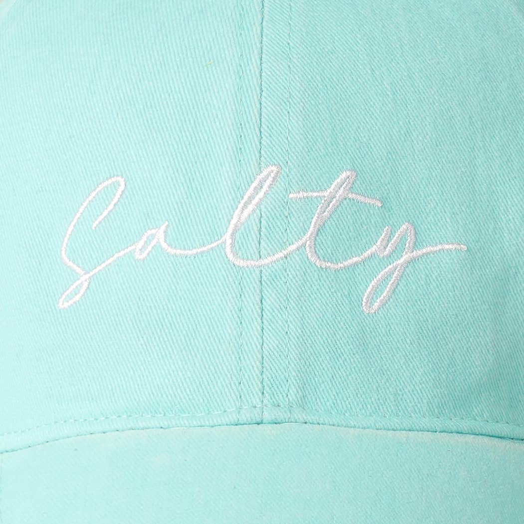Fashion City - Wholesale Baseball Cap - Women's - Salty Lettering Embroidery Baseball Cap15